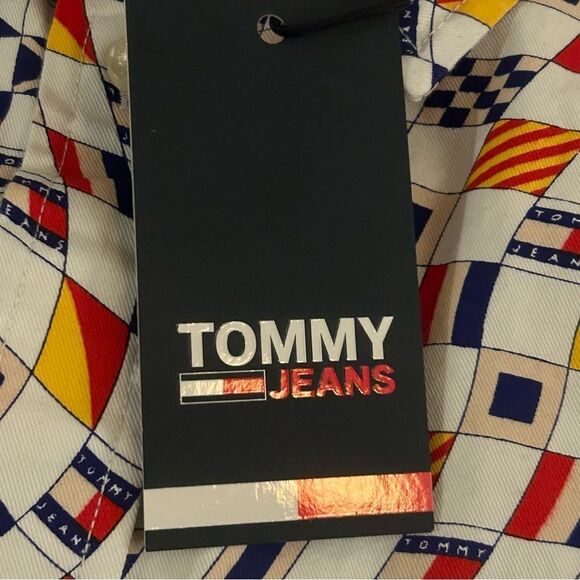 Tommy Jeans All Over Flag Nautical Sailing Button Down Shirt White Size Mens XL - Picture 3 of 8